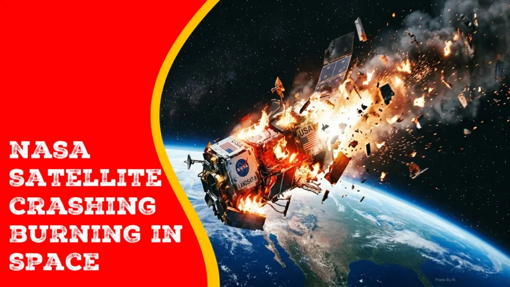 nasa satellite crashing burning in space